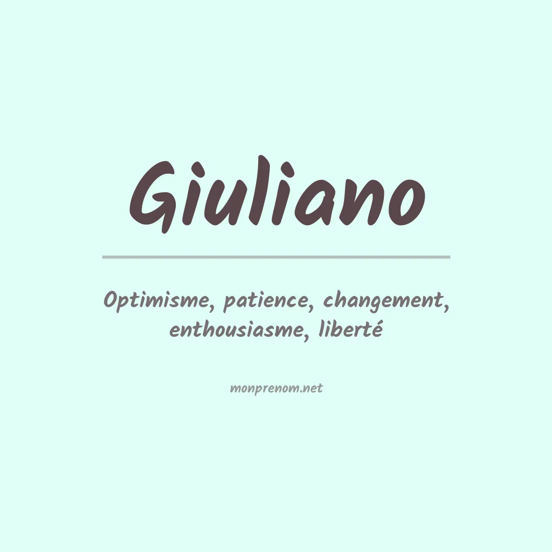 Signification du Prénom Giuliano